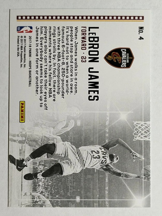 2017-18 Hoops Lights Camera Action #4 LeBron James