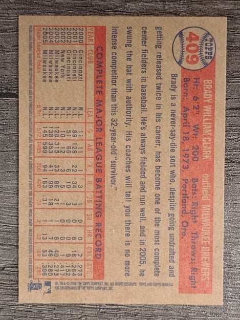 2006 Topps Heritage #409 Brady Clark