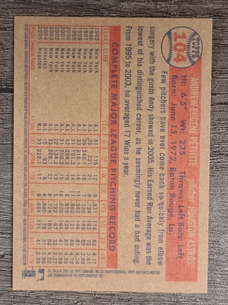 2006 Topps Heritage #104 Andy Pettitte