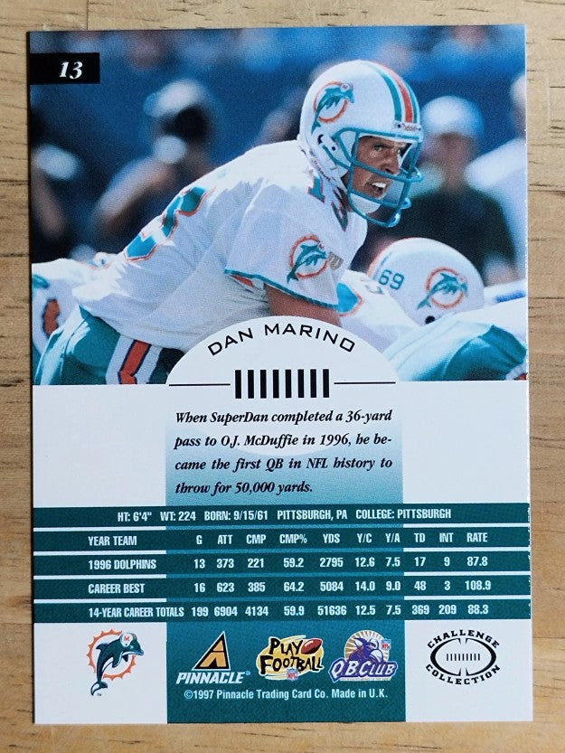 1997 Pinnacle Inscriptions #13 Dan Marino