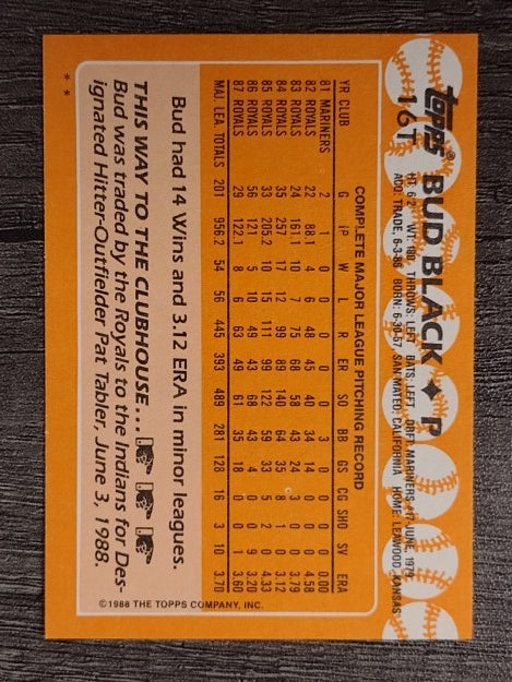 1988 Topps Traded #16T Bud Black