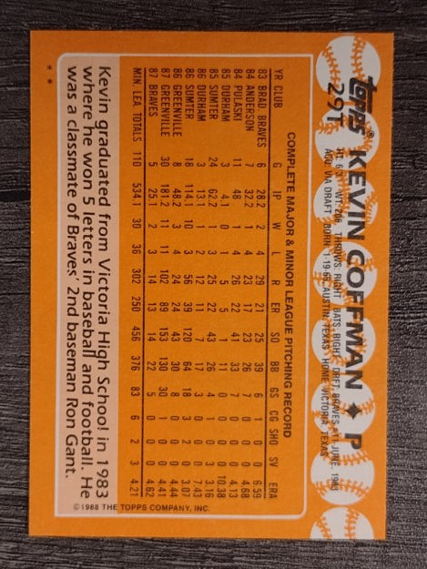 1988 Topps Traded #29T Kevin Coffman