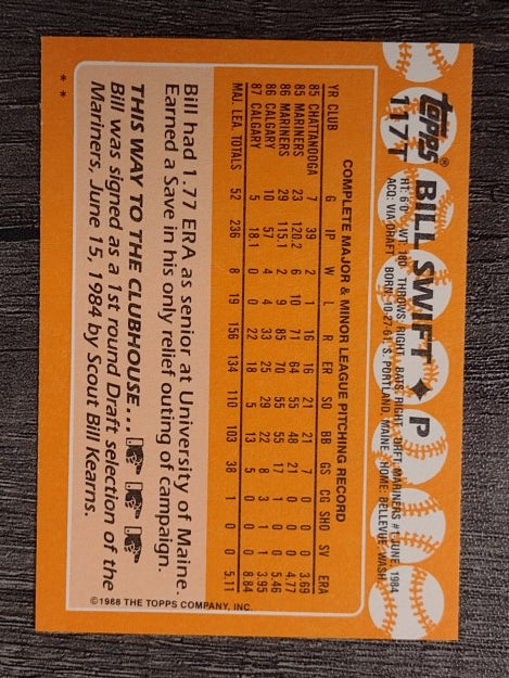 1988 Topps Traded #117T Bill Swift
