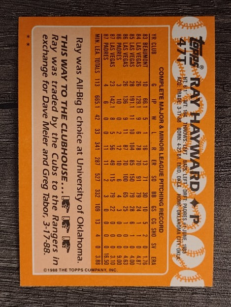 1988 Topps Traded #47T Ray Hayward