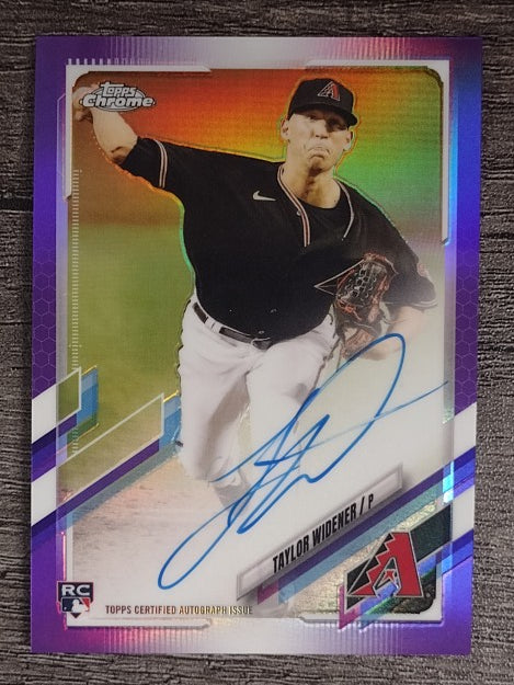 2021 Topps Chrome Rookie Autographs Purple Refractors #RATW Taylor Widener