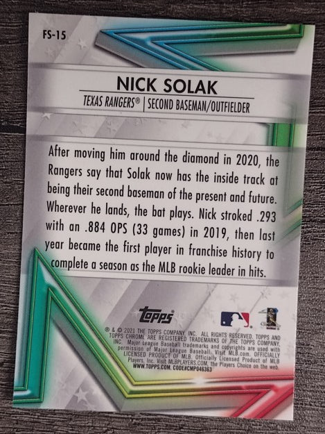 2021 Topps Chrome Future Stars #FS15 Nick Solak