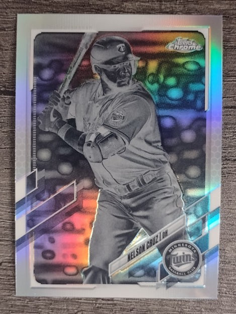 2021 Topps Chrome Negative Refractors #180 Nelson Cruz