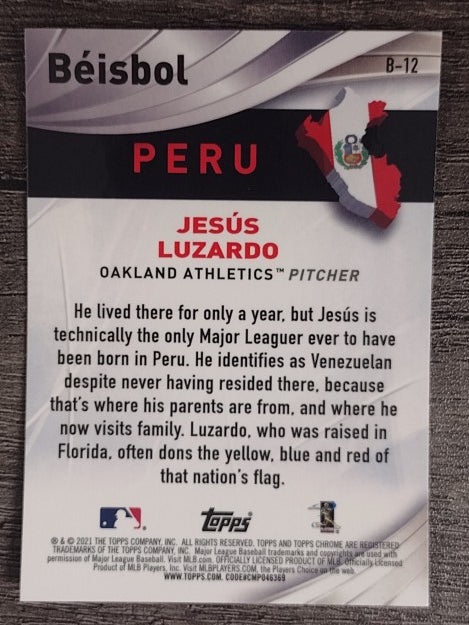 2021 Topps Chrome Beisbol #B12 Jesus Luzardo