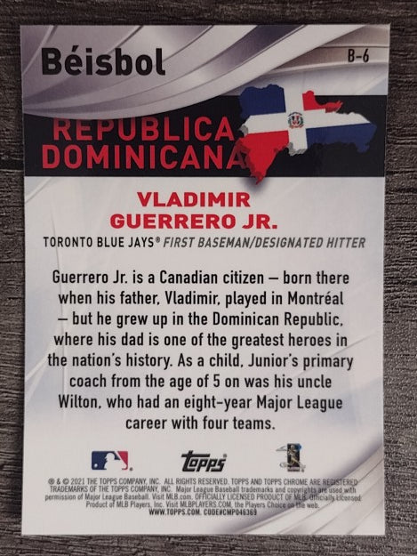 2021 Topps Chrome Beisbol #B6 Vladimir Guerrero Jr.