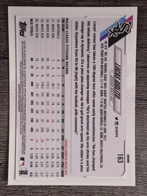 2021 Topps Chrome Prism Refractors #163 Lucas Giolito