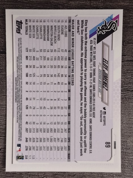 2021 Topps Chrome Refractors #89 Eloy Jimenez
