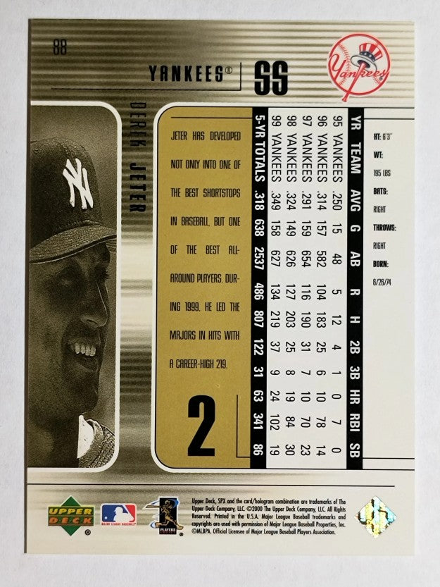2000 SPx #88 Derek Jeter