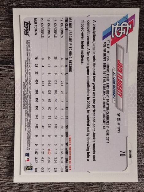 2021 Topps Chrome #70 Jack Flaherty