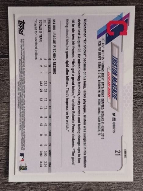 2021 Topps Chrome #21 Triston McKenzie RC