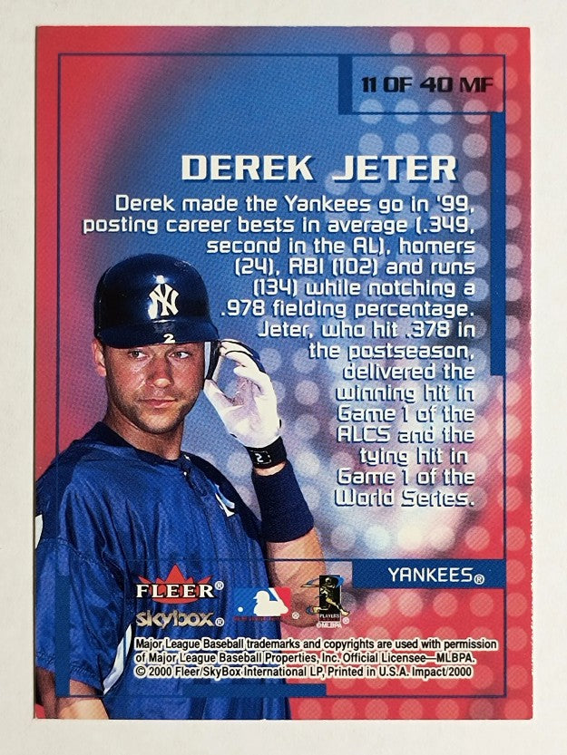 2000 Impact Mighty Fine in '99 #11 Derek Jeter
