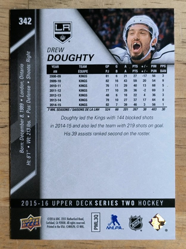 2015-16 Upper Deck #342 Drew Doughty