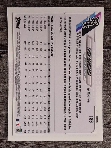 2021 Topps Chrome #186 Yoan Moncada
