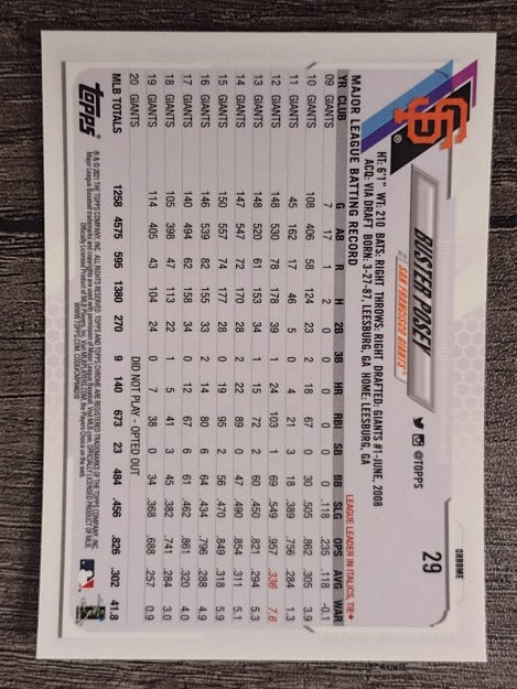 2021 Topps Chrome #29 Buster Posey