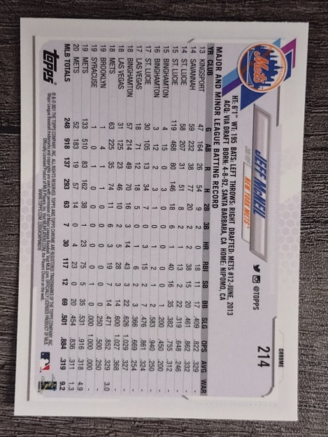 2021 Topps Chrome #214 Jeff McNeil