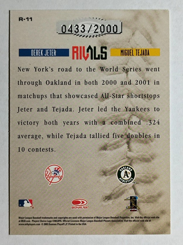 2005 Leather and Lumber Rivals #11 Derek Jeter/Miguel Tejada