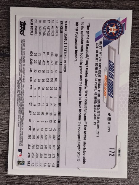 2021 Topps Chrome #172 Carlos Correa