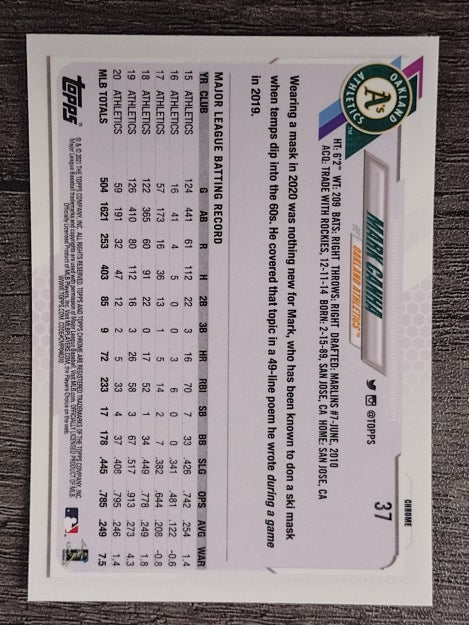 2021 Topps Chrome #37 Mark Canha
