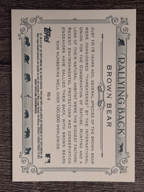 2021 Topps Allen and Ginter Rallying Back #RB9 Brown Bear