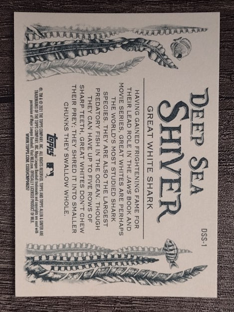 2021 Topps Allen and Ginter Deep Sea Shiver #DSS1 Great White Shark