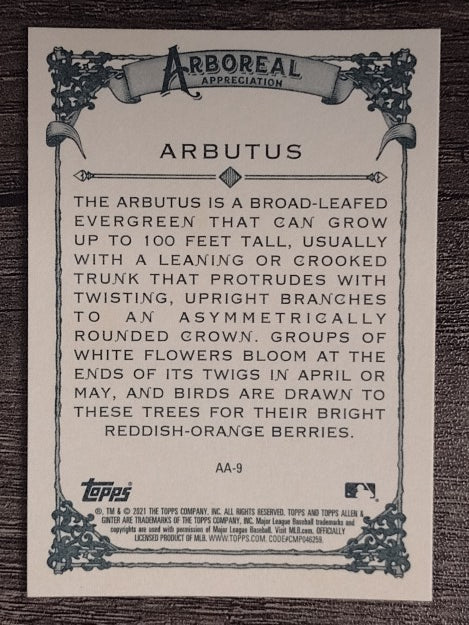 2021 Topps Allen and Ginter Arboreal Appreciation #AA9 Arbutus