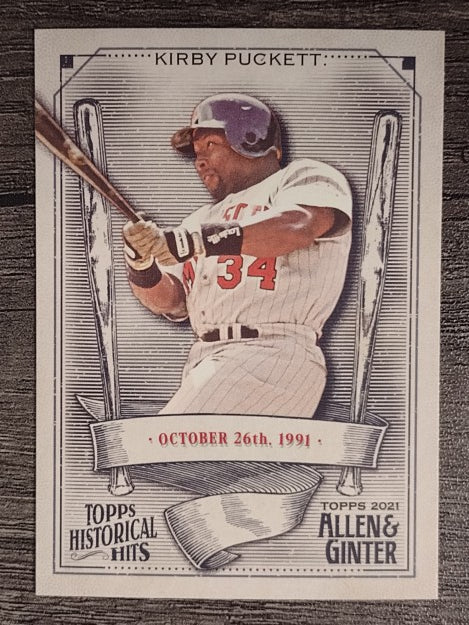 2021 Topps Allen and Ginter Historic Hits #HH17 Kirby Puckett