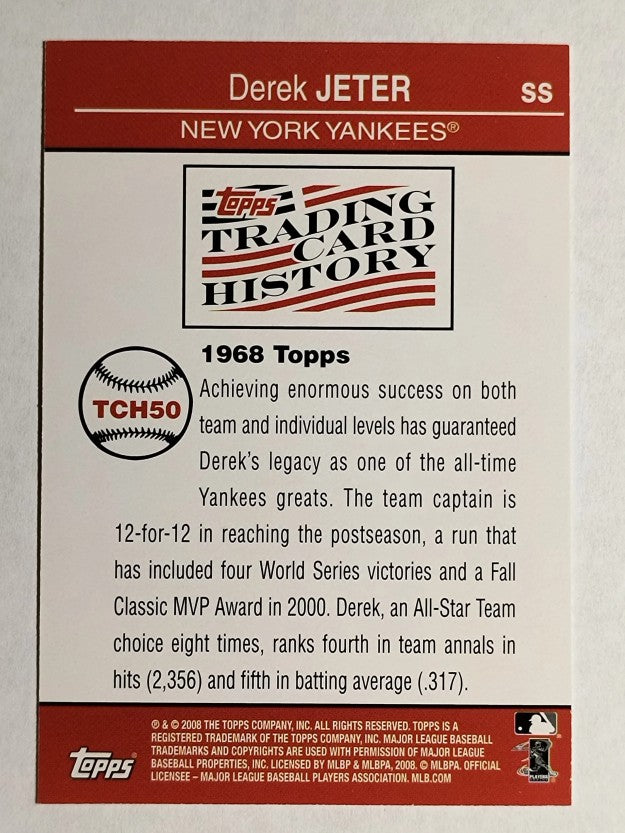 2008 Topps Trading Card History #TCH50 Derek Jeter