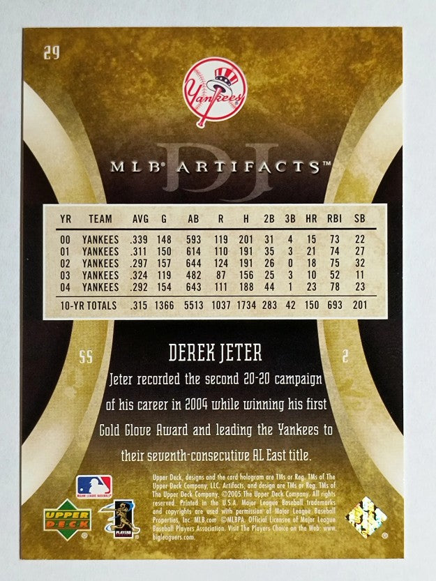 2005 Artifacts #29 Derek Jeter