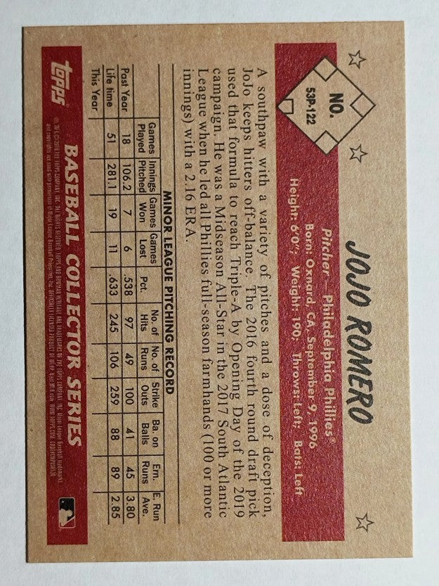 2019 Bowman Heritage Prospects #53P122 JoJo Romero
