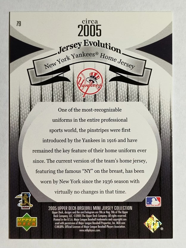 2005 UD Mini Jersey Collection #79 Derek Jeter JE