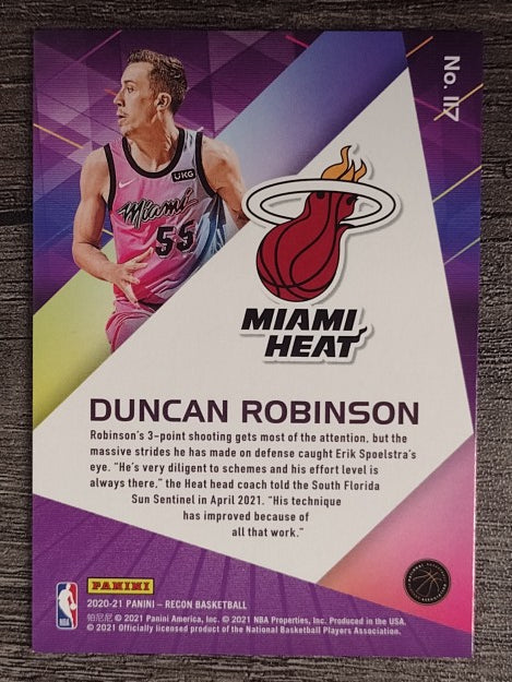2020-21 Panini Recon Holo Pink #117 Duncan Robinson