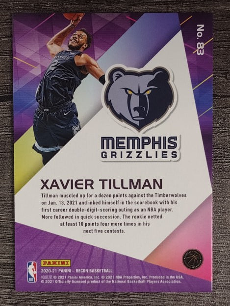 2020-21 Panini Recon #83 Xavier Tillman RC