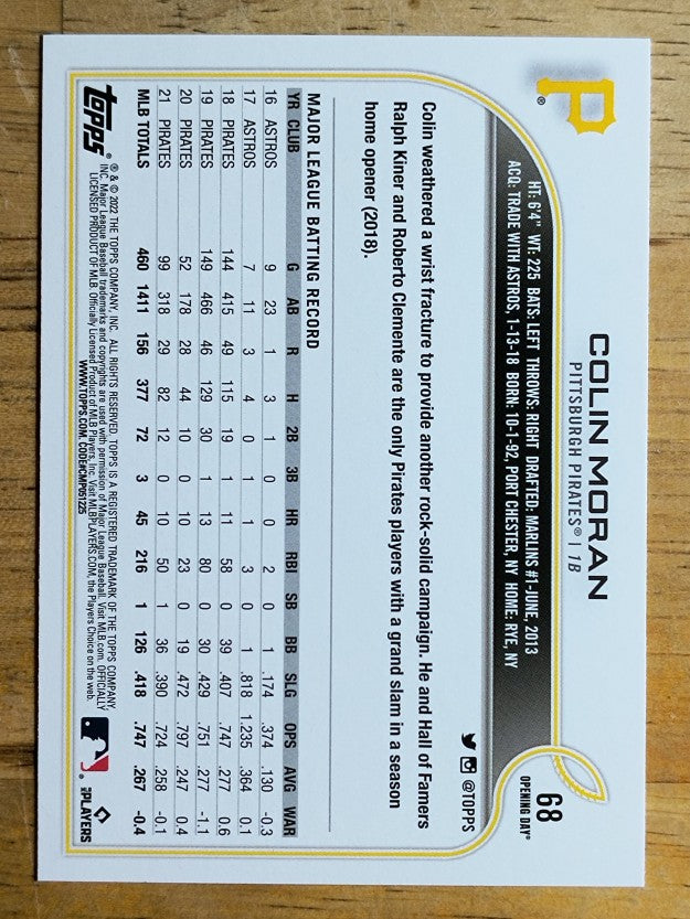 2022 Topps Opening Day #68 Colin Moran