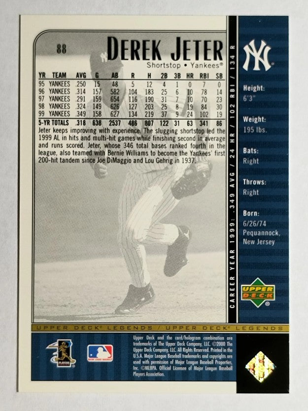 2000 Upper Deck Legends #88 Derek Jeter