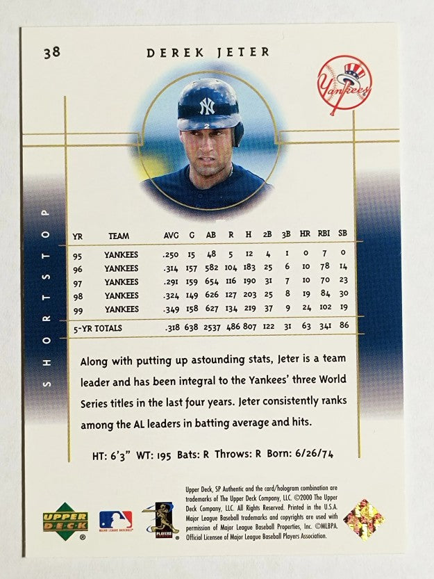 2000 SP Authentic #38 Derek Jeter