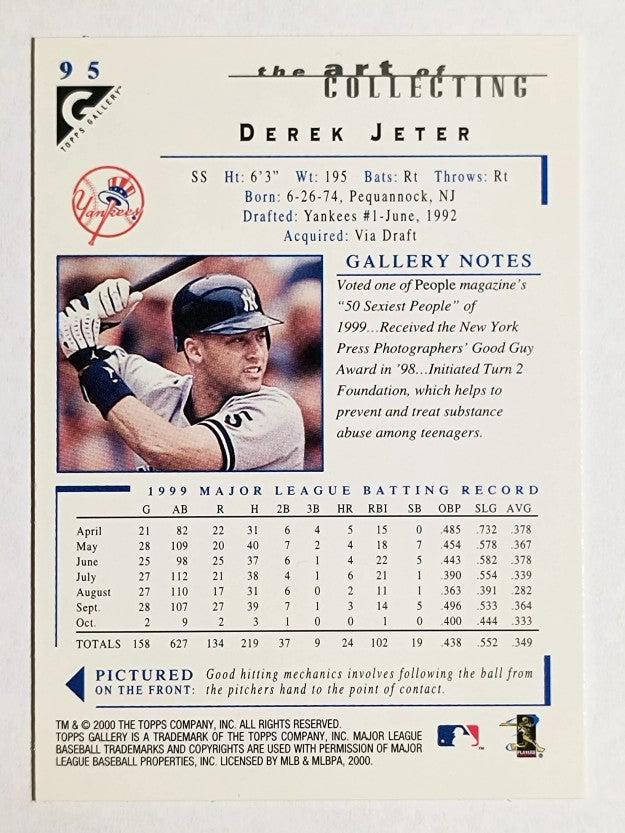 2000 Topps Gallery #95 Derek Jeter