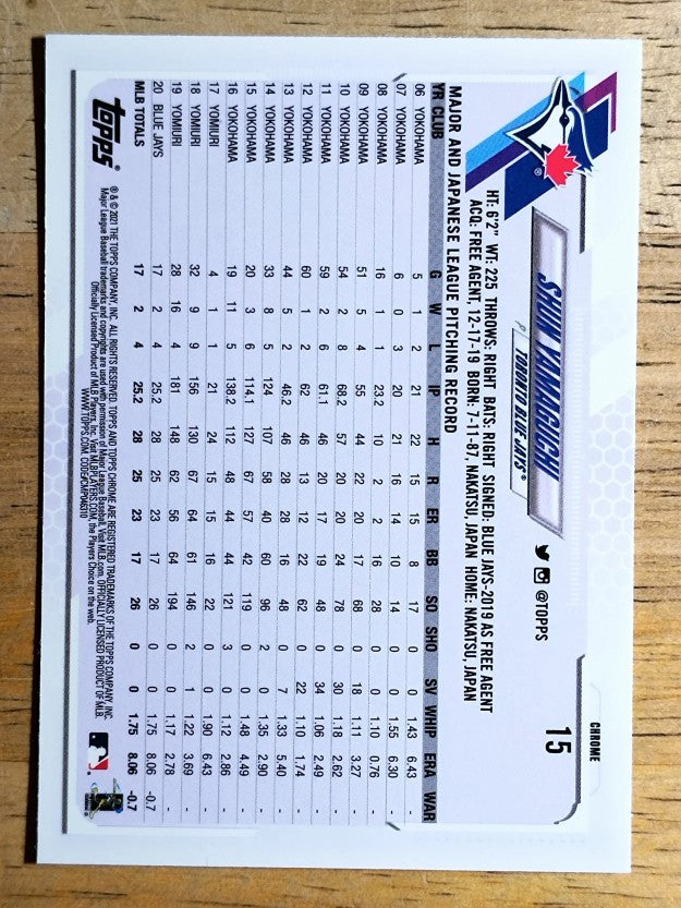2021 Topps Chrome #15 Shun Yamaguchi