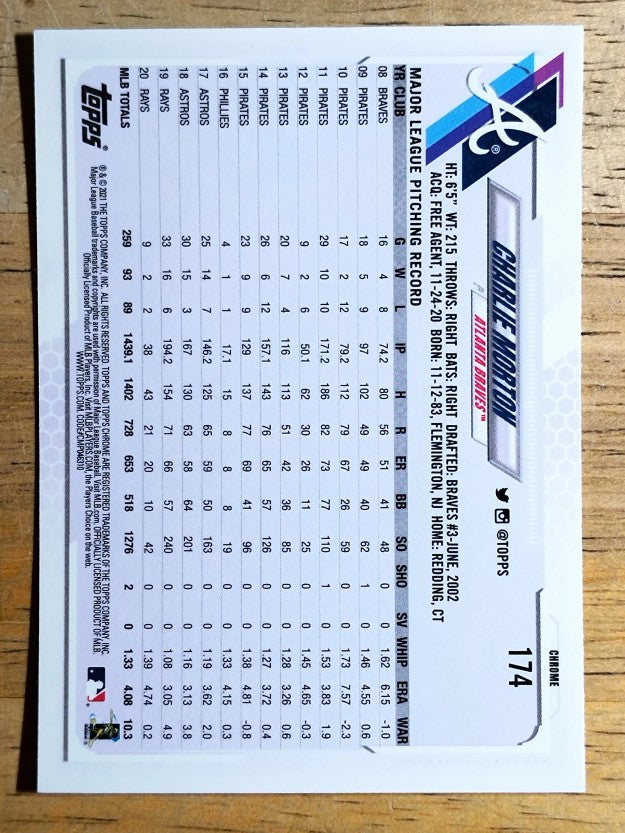 2021 Topps Chrome #174 Charlie Morton