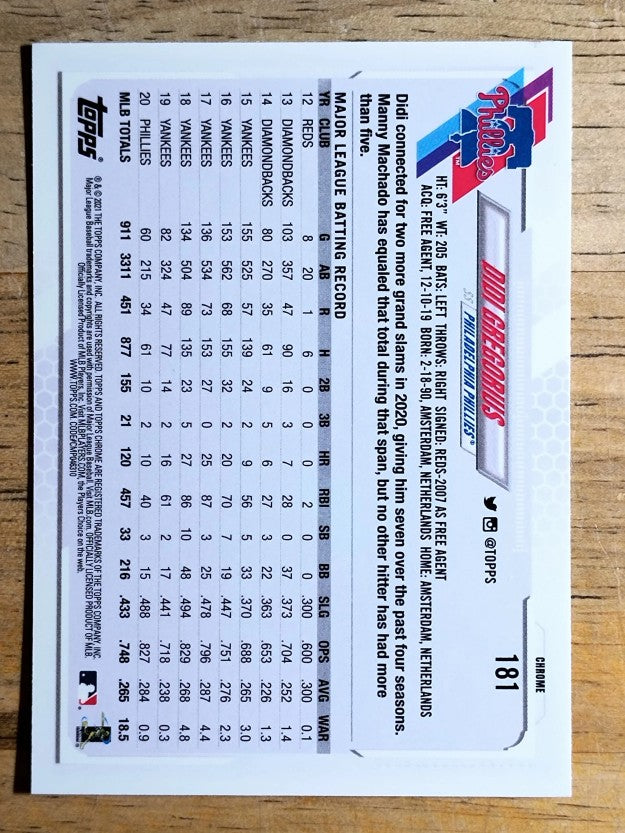 2021 Topps Chrome #181 Didi Gregorius