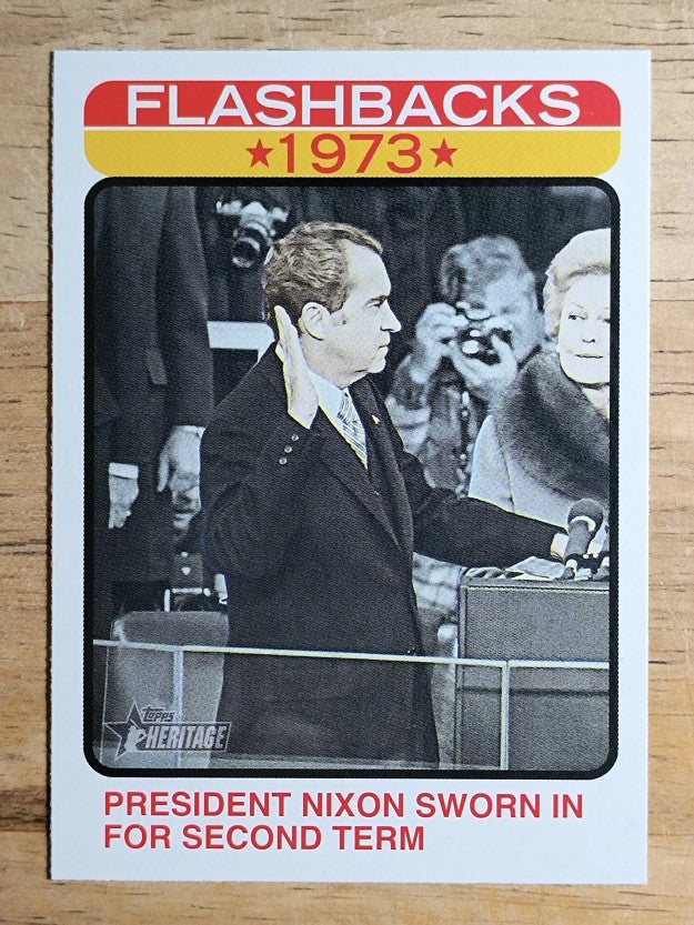 2022 Topps Heritage News Flashbacks #NF4 President Nixon Second Term