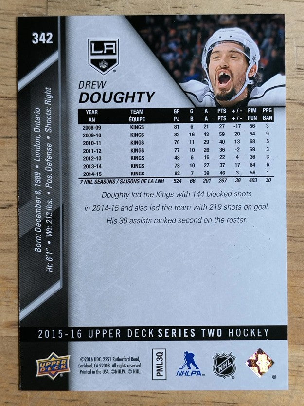 2015-16 Upper Deck #342 Drew Doughty