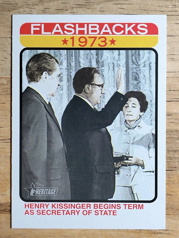 2022 Topps Heritage News Flashbacks #NF8 Henry Kissinger Secretary Of State