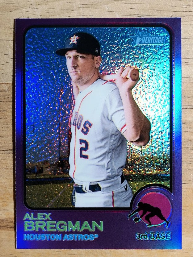 2022 Topps Heritage Chrome Purple Refractors #104 Alex Bregman