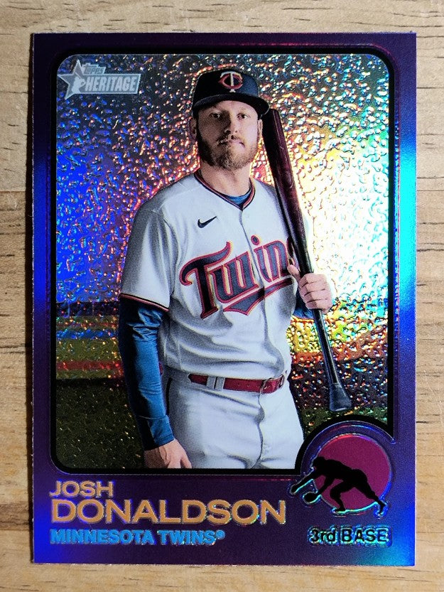 2022 Topps Heritage Chrome Purple Refractors #110 Josh Donaldson