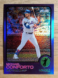 2022 Topps Heritage Chrome Purple Refractors #231 Michael Conforto