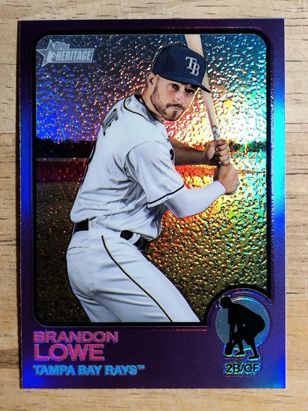 2022 Topps Heritage Chrome Purple Refractors #226 Brandon Lowe